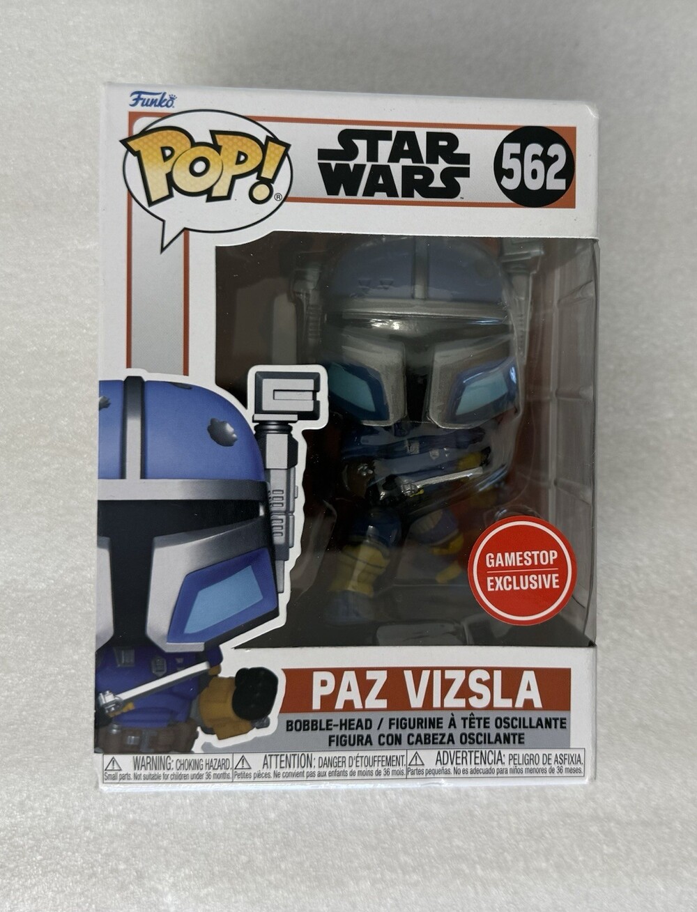 Funko Pop Star Wars Paz Vizsla #562 GameStop Exclusive Mandalorian